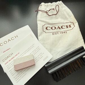 Coach Drawstring Dust Bag in Cream with Brown Logo